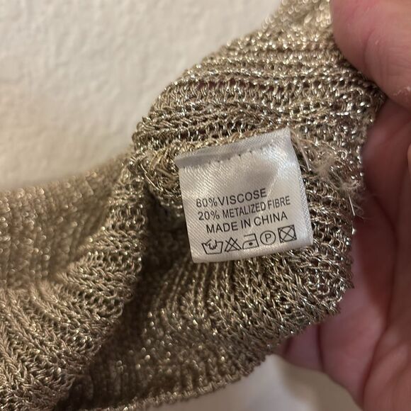 Nasty Gal Metallic Knit Crop Tank One Size - Picture 3 of 5